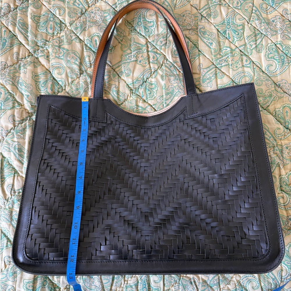 Sun Nation, Woven leather, black leather tote